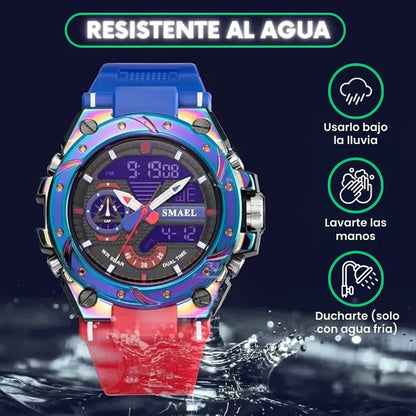 Reloj Smael™ impermeable tornasolado + Caja 🎁