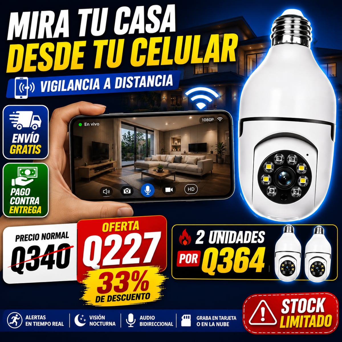 ¡SEGURIDAD 360° DESDE TU CELULAR! Cámara de Seguridad 360°